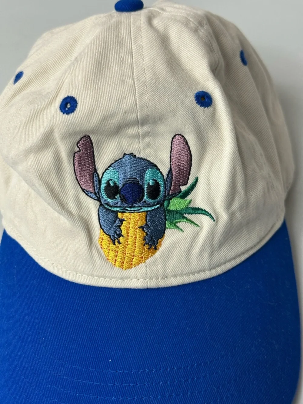 Disney LILO & Stitch Adult Embroidered Stitch Pineapple Classic Two Tone Dad Hat